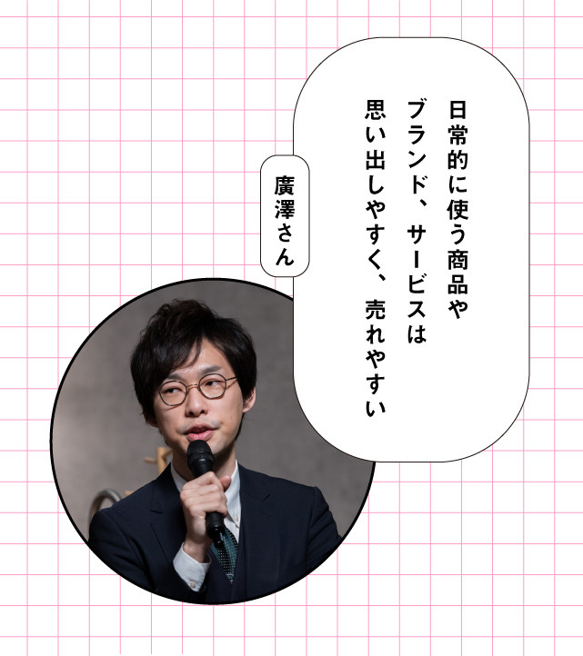 日常的に使う商品やブランド、サービスは思い出しやすく売れやすい