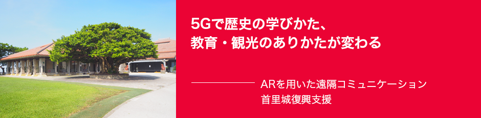「5Gで歴史の学びかた、教育・観光のありかたが変わる」―ARを用いた遠隔コミュニケーション 首里城復興支援