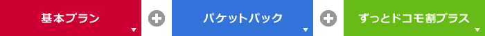 基本プラン+パケットパック+ずっとドコモ割プラス