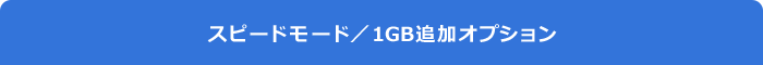 スピードモード/1GB追加オプション