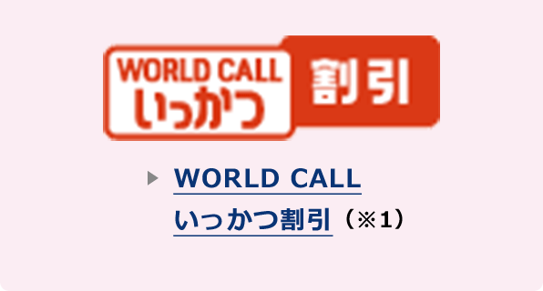 WORLD CALLいっかつ割引