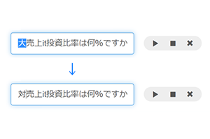 音声の聞き直しもカンタン、テキスト編集もラクラク！