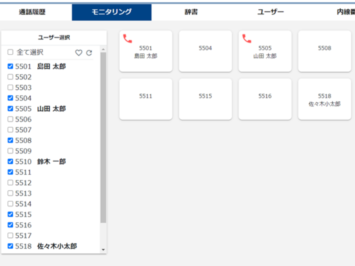 リアルタイムモニタリング