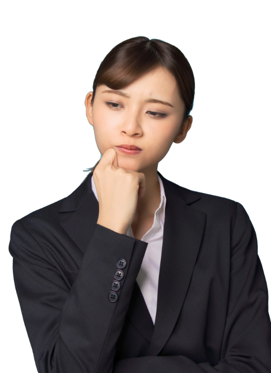 悩む人