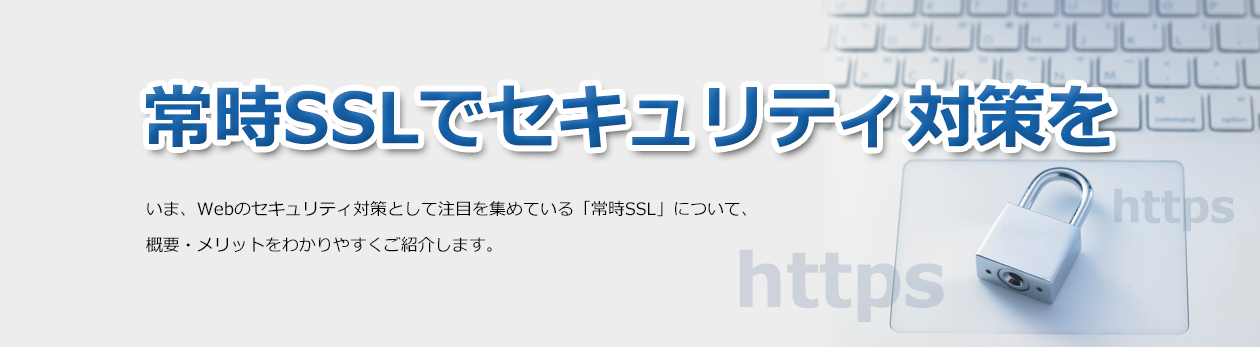 常時SSLでセキュリティ対策を