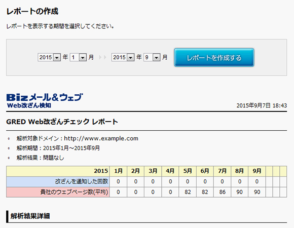 レポート作成