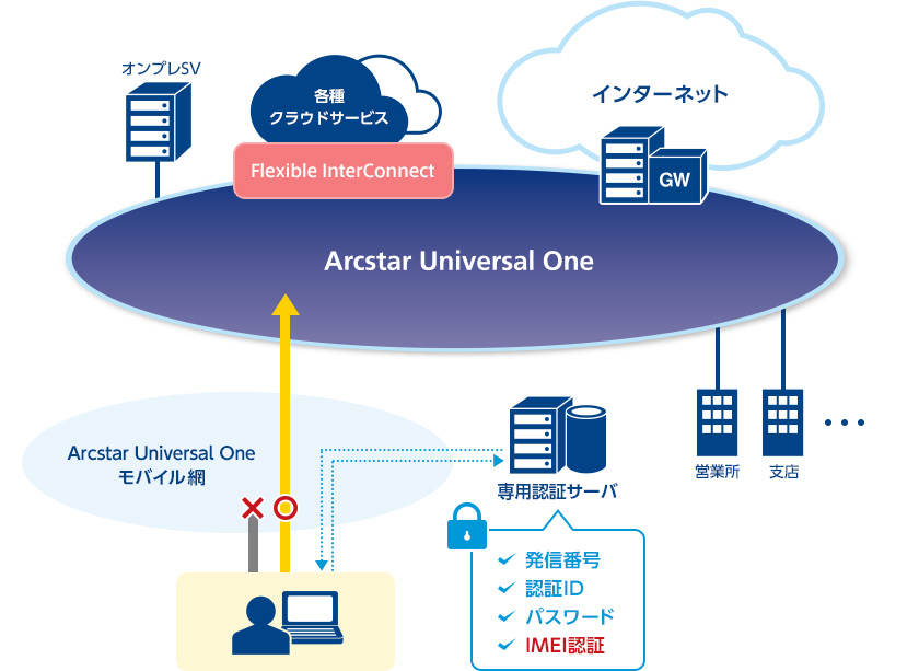 閉域接続・認証イメージ
