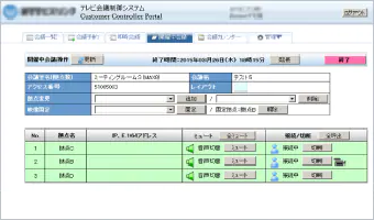 画像：会議中の操作