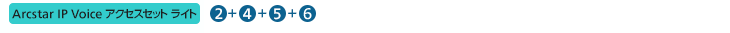 Arcstar IP Voice アクセスセット ライト ②+④+⑤+⑥