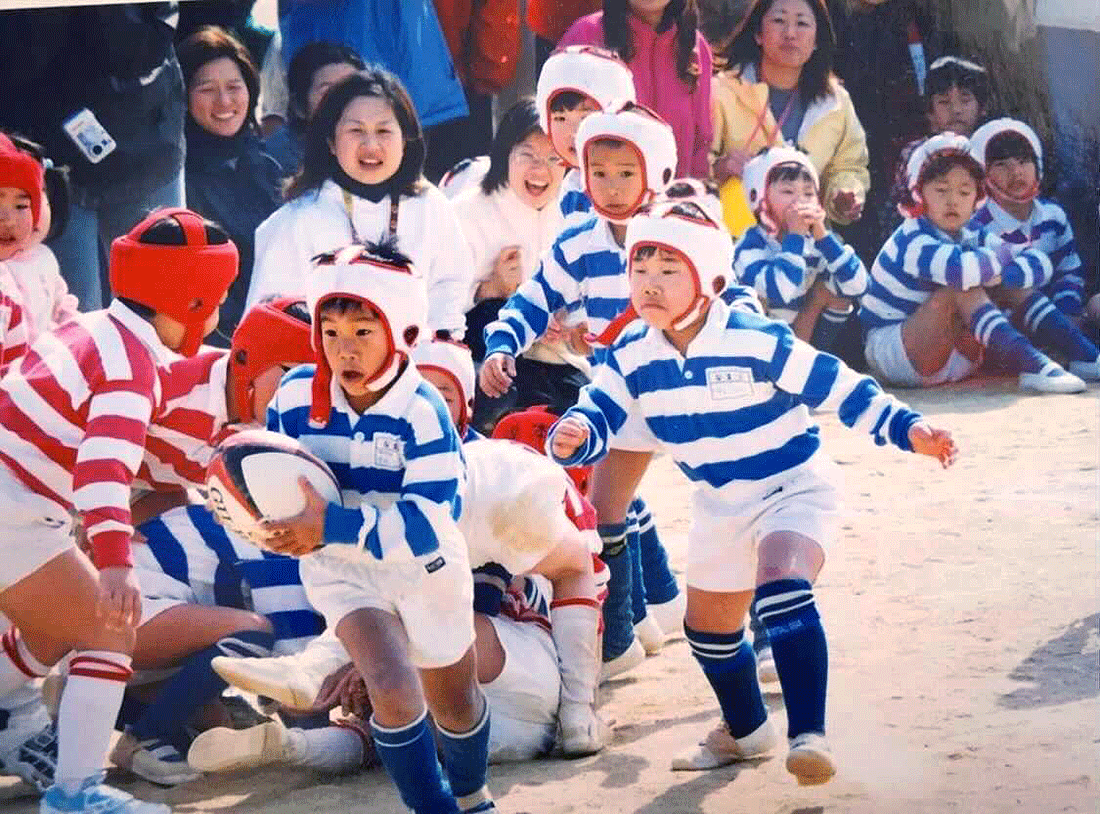ラグビーを始めた幼少期の喜連さん